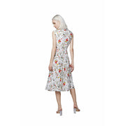 Silk Floral Sleeveless Printed Wrap Dress - Hottie + Lord