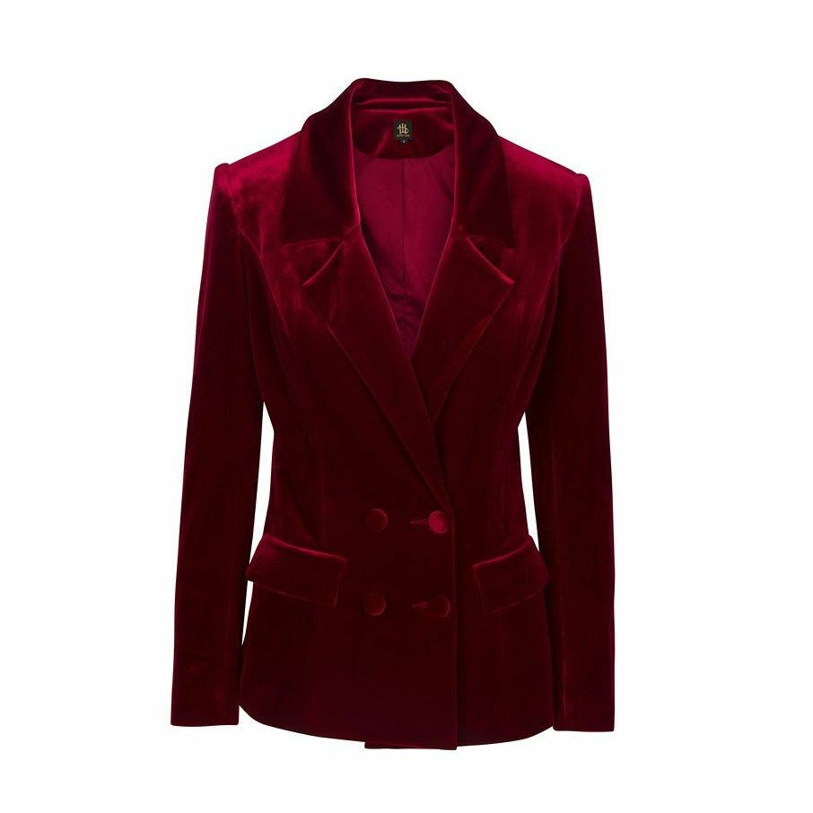 ASOS DESIGN skinny tuxedo blazer in red velvet | ASOS